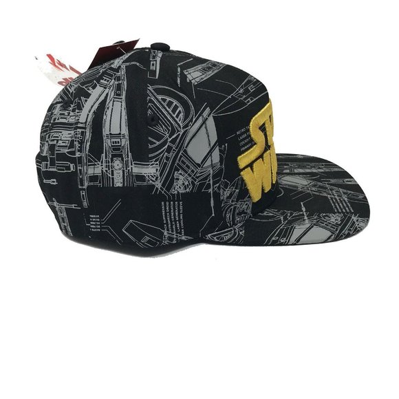 Star Wars X-Wing Blueprint Hat NWT Unisex One Size - Picture 3 of 5